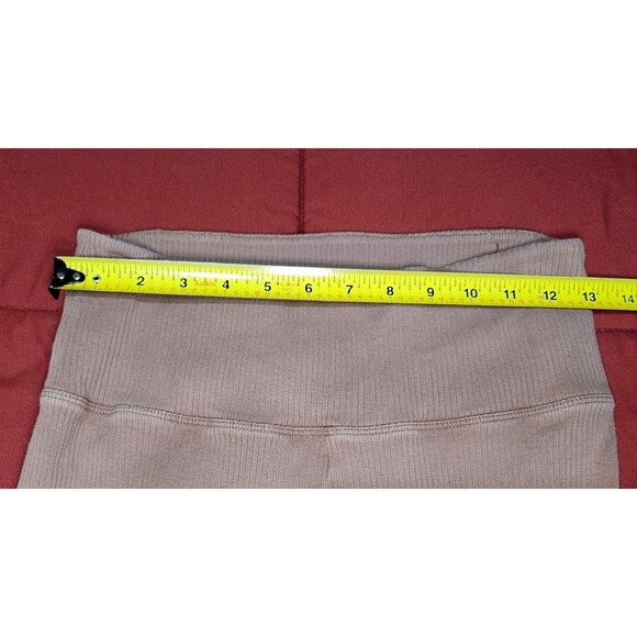 Victoria's Secret PINK Ribbed Seamless High Waist Leggings Mauve L Yoga Preppy - Picture 6 of 11